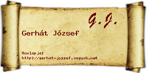 Gerhát József névjegykártya