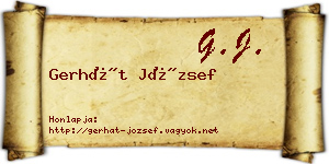 Gerhát József névjegykártya