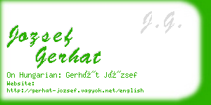 jozsef gerhat business card